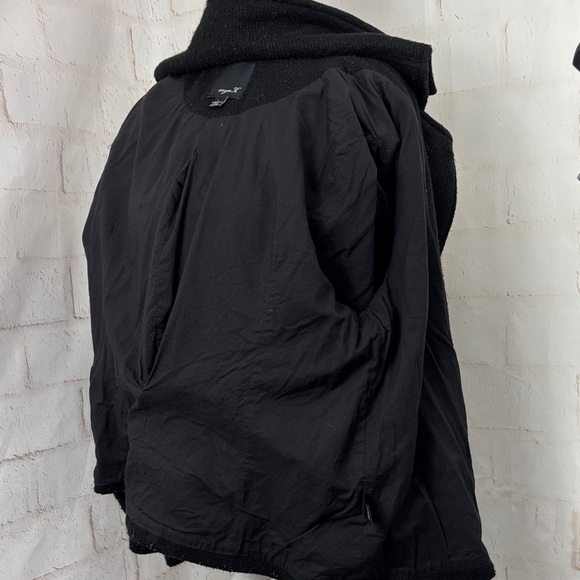 Black Military-Style Button Front Knitted Blazer - Picture 10 of 14